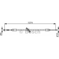 BOSCH 1987482312 - BOSCH DB трос ручного гальма передн.Sprinter.VW Crafter 06-