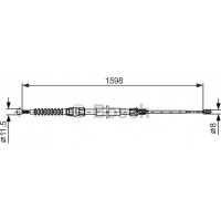 BOSCH 1987482379 - Тросовий привод, стоянкове гальмо