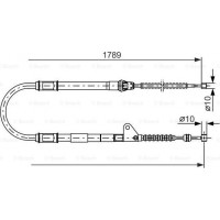 BOSCH 1987477540 - BOSCH TOYOTA трос ручного гальма AVENSIS 98- прав.