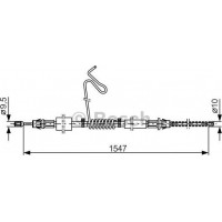 BOSCH 1987477174 - Тросовий привод, стоянкове гальмо