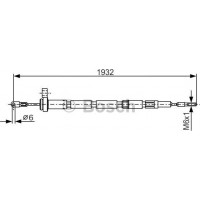 BOSCH 1987477346 - Тросовий привод, стоянкове гальмо