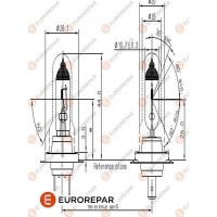 EUROREPAR 1616431480 - Лампа розжарювання, фара дальнього світла