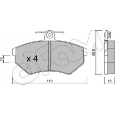 Cifam 822-050-0 - CIFAM VW Гальмівні колодки передн. Audi A4. Golf III. Polo. Seat