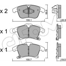 Cifam 822-1039-0 - Комплект гальмівних накладок, дискове гальмо
