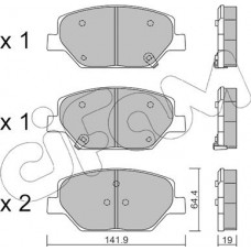 Cifam 822-1178-0 - Комплект гальмівних накладок, дискове гальмо