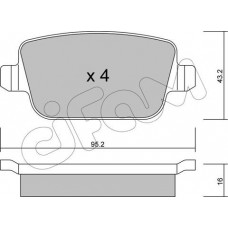 Cifam 822-780-0 - CIFAM FORD гальмівні колодки задн.Focus II.Galaxy.Kuga.Mondeo.S-Max