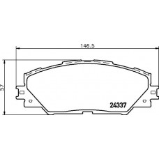 HELLA PAGID 8DB 355 006-871 - Комплект гальмівних накладок, дискове гальмо