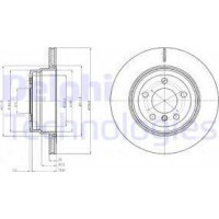 Delphi BG4168 - DELPHI BMW диск гальмівний задн.X5 E70 07-.F15 13-.X6 E71 08-.F16 14-