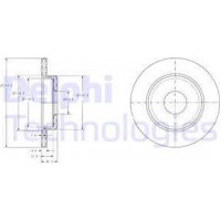 Delphi BG3673 - DELPHI AUDI диск гальмівний A4 00- задн.