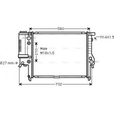 Ava Quality Cooling BW2122 - Радіатор, система охолодження двигуна