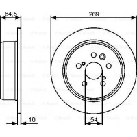 BOSCH 0986479483 - BOSCH диск гальм. задн. TOYOTA Camry -93