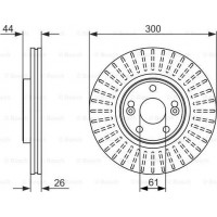 BOSCH 0986479668 - BOSCH диск гальм. передн. RENAULT Scenic -03