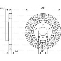 BOSCH 0986479T44 - BOSCH NISSAN диск гальмівний передн.Teana 03-