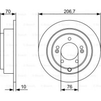 BOSCH 0986479V53 - BOSCH диск гальм. задн. KIA OPIRUS 03-