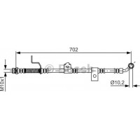 BOSCH 1987481603 - BOSCH гальм. шланг передн. лів. KIA MAGENTIS -05