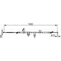 BOSCH 1987482567 - BOSCH TOYOTA трос ручн.гальма лів.Rav 4 III 08-