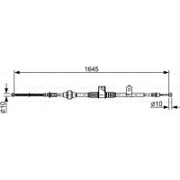 BOSCH 1987482517 - BOSCH MITSUBISHI трос гальм. задн. лівий Outlander -12. ASX