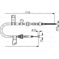 BOSCH 1987482086 - Тросовий привод, стоянкове гальмо