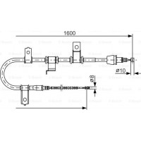 BOSCH 1987482073 - BOSCH HYUNDAI трос гальмівний лів. без ABS Getz