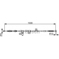 BOSCH 1987482346 - Тросовий привод, стоянкове гальмо