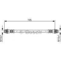 BOSCH 1987476956 - BOSCH RENAULT шланг гальмів.задн.прав.Kangoo 98-