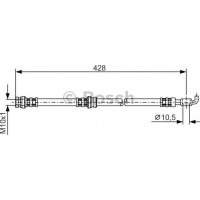 BOSCH 1987476166 - BOSCH  VOLVO шланг гальм. задн. S40.V40 95-