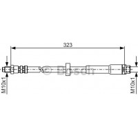 BOSCH 1987476293 - BOSCH  AUDI гальмівний шланг задн.A6 04-