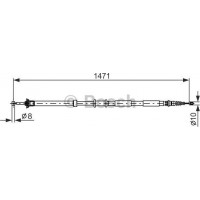 BOSCH 1987477970 - Тросовий привод, стоянкове гальмо
