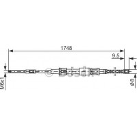 BOSCH 1987477046 - Тросовий привод, стоянкове гальмо