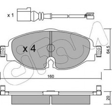 Cifam 822-950-0K - CIFAM  VW К-т передних торм. колодок с датч. Golf VII. AUDI A3 13-. SKODA Octavia 12-