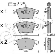Cifam 822-552-1 - Комплект гальмівних накладок, дискове гальмо