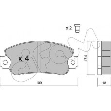 Cifam 822-033-1 - CIFAM  FIAT гальмівні колодки передн.Panda.Regata.Uno.Lancia.Seat Ibiza.Terra