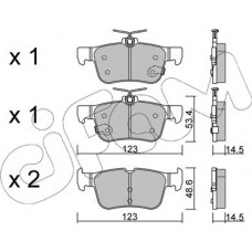 Cifam 822-1040-1 - Комплект гальмівних накладок, дискове гальмо