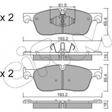 Cifam 822-1123-0 - CIFAM LAND ROVER К-т передн. гальм. колодок Discovery Sport 2.0-2.2 14-. Range Rover Evoque 2.0-2.2 11-