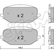 Cifam 822-1351-0 - CIFAM CITROEN Колодки гальмівні передні BERLINGO 1.2-1.6 18-. C5 X 21-. FIAT. DS. OPEL