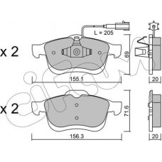Cifam 822-824-1 - CIFAM FIAT колодки гальмівні передн Doblo 10-.Opel Combo Tour 12-