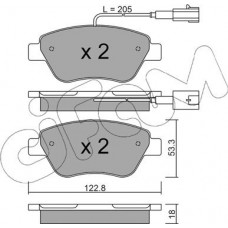 Cifam 822-321-3 - CIFAM CITROEN гальмів. колодки передн.Nemo.Fiat Fiorino.Peugeot 07-