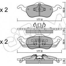 Cifam 822-291-0 - Комплект гальмівних накладок, дискове гальмо