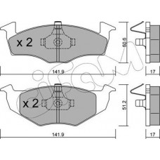 Cifam 822-206-0 - CIFAM VW Гальмівні колодки передн. Polo 94-. LupoSkoda Fabia без датчиків