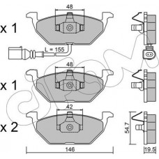 Cifam 822-211-2 - CIFAM VW Колодки гальмівні передн. Golf V. VI. Skoda Yeti. Seat