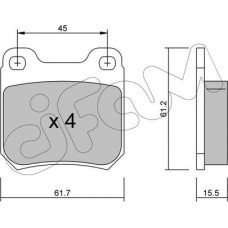 Cifam 822-275-0 - Комплект гальмівних накладок, дискове гальмо