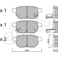 Cifam 822-746-0 - Комплект гальмівних накладок, дискове гальмо