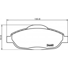 HELLA PAGID 8DB 355 013-911 - Комплект гальмівних накладок, дискове гальмо