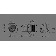 Ava Quality Cooling AIAK011 - AVA VW компресор кондиціонера Audi A4-6-8. Skoda SuperB. Passat 96-