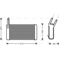 Ava Quality Cooling AU6131 - AVA LAND ROVER Радіатор опалення DISCOVERY I 2.0 89-. 2.5. 3.5. 4.0. RANGE ROVER