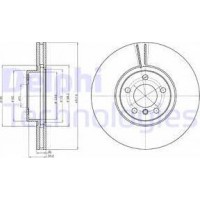 Delphi BG9063C - DELPHI BMW диск гальмівний передн.X5 E70.X6 E71-72 07-