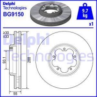 Delphi BG9150 - DELPHI диск гальм. передн. FORD Transit  12-