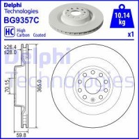 Delphi BG9357C - DELPHI гальм. диск задн. TESLA