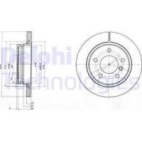 Delphi BG3041C - DELPHI BMW Диск гальмівний задн. вентил. E36-46 27619