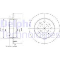 Delphi BG3070 - DELPHI MITSUBISHI диск гальмівний передн. L300-400.Space Gear